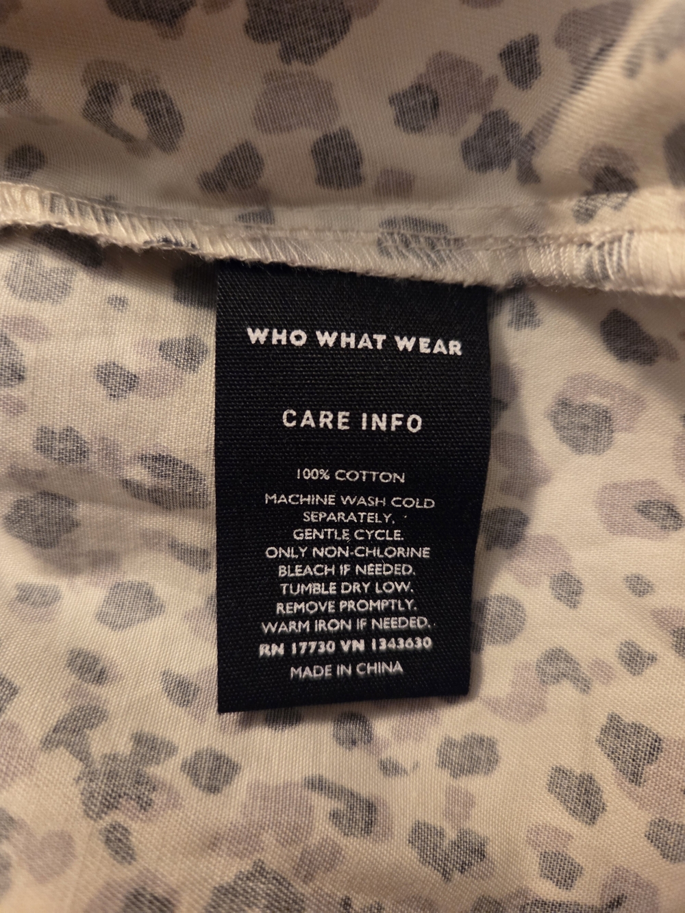 Button-Front Leopard Print Shirt Dress — Beige Black Spotted NWT - Picture 15 of 15
